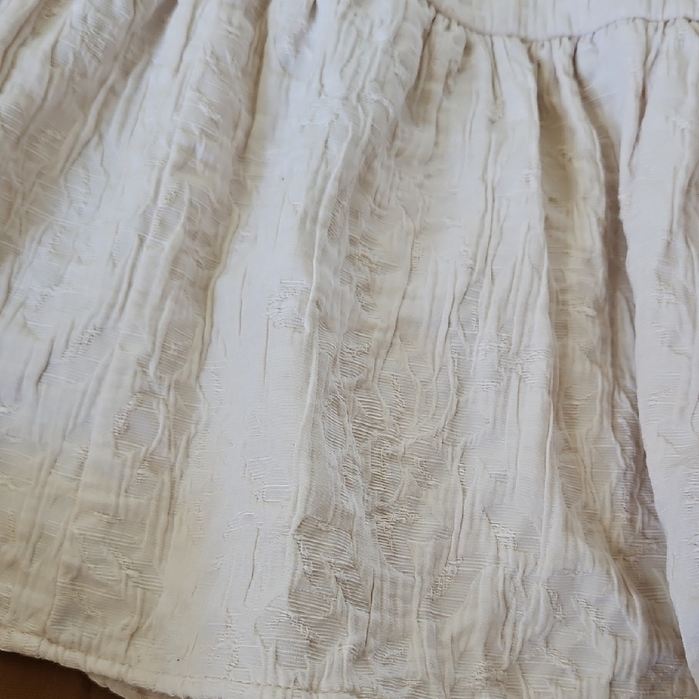 Zara Detailed Cream Puff Sleeve Kids Dress - Picture 10 of 10